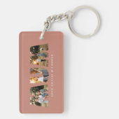 母の日の写真モダン3エレガント枚テラコッタ キーホルダー (裏面)
