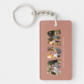母の日の写真モダン3エレガント枚テラコッタ キーホルダー (正面)