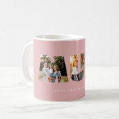 母の日の写真モダン3エレガント枚（ピンク） コーヒーマグカップ (正面左)