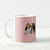 母の日の写真モダン3エレガント枚（ピンク） コーヒーマグカップ (左)