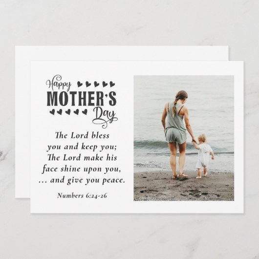 母の日の写真主あなた賛美キリスト教の聖書 シーズンカード (正面/裏面)