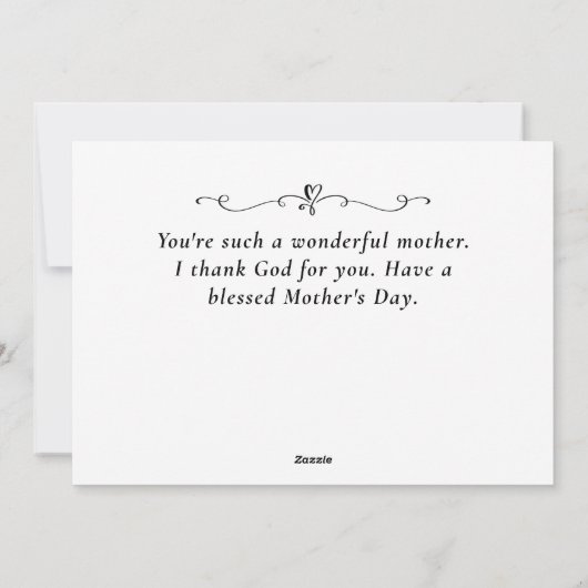 母の日の写真主あなた賛美キリスト教の聖書 シーズンカード (裏面)