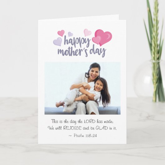 母の日の写真今日はキリスト教の聖書 シーズンカード (正面)