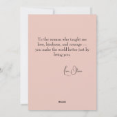 母の日の写真付きフラットホリデーカード ｜ テキスト シーズンカード (裏面)