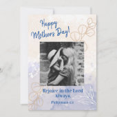 母の日の写真喜びバイブルモダンフラットカード シーズンカード (正面)