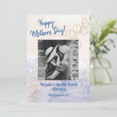 母の日の写真喜びバイブルモダンフラットカード シーズンカード (スタンド正面)