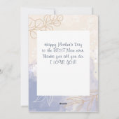 母の日の写真喜びバイブルモダンフラットカード シーズンカード (裏面)