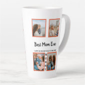 母の日の写真表示コラージュ母 カフェラテマグ (右アングル)