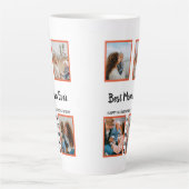 母の日の写真表示コラージュ母 カフェラテマグ (正面)