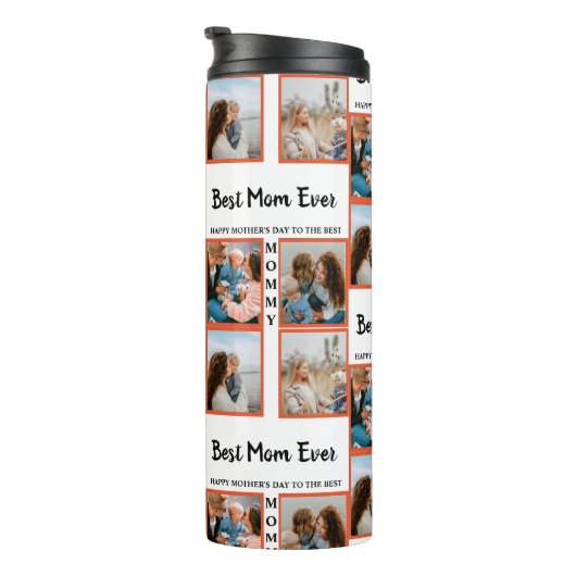 母の日の写真表示コラージュ母 タンブラー (回転右)