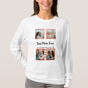 母の日の写真表示コラージュ母 Tシャツ