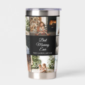 母の日の写真8枚 コラージュ 世界で一番素敵なお母さん 保温保冷タンブラー (左面)