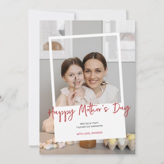 母の日の写真 シーズンカード (正面)