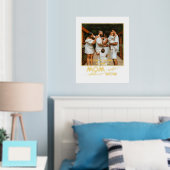 母の日の写真、スクリプトモダン文字金ゴールドシルバー 箔ポスター (インサイチュ (寝室))