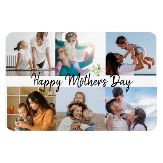 母の日の写真 マグネット (横)