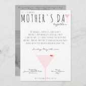 母の日の写真、マルティニモダンカクテルブランチ 招待状 (正面/裏面)