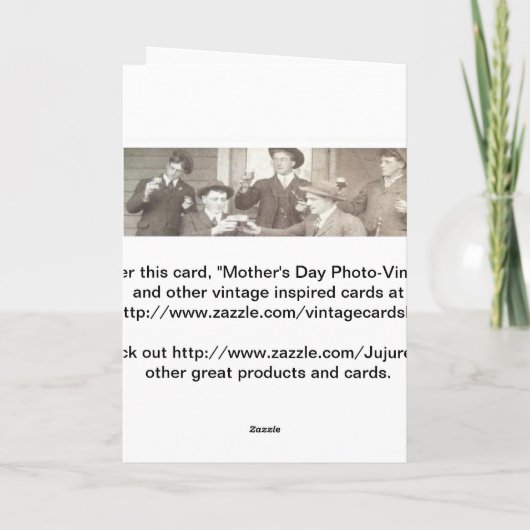 母の日の写真 – ヴィンテージ カード (裏面)