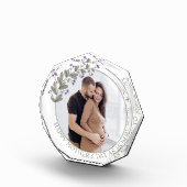 母の日の写真 – 紫の野花で囲まれた フォトブロック (右)