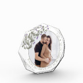 母の日の写真 – 紫の野花で囲まれた フォトブロック (左)