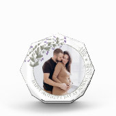 母の日の写真 – 紫の野花で囲まれた フォトブロック (正面)