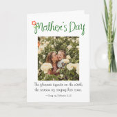 母の日の写真 花が現れる 聖書 キリスト教 シーズンカード (正面)