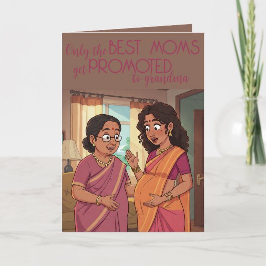 母の日の出生告知カード 案内状 (正面)