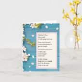 母の日の切ないカード - 詩 カード (黄色い花)