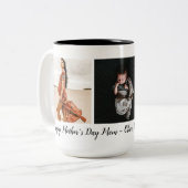 母の日の初めての母のベビー写真 ツートーンマグカップ (正面左)