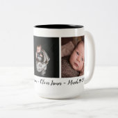 母の日の初めての母のベビー写真 ツートーンマグカップ (正面右)