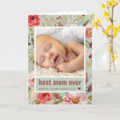 母の日の初日のフローラ挨拶 カード (黄色い花)