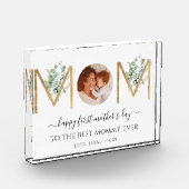 母の日の初日植物文字写真 フォトブロック (左)