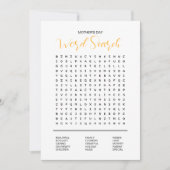 母の日の単語検索 招待状 (正面)