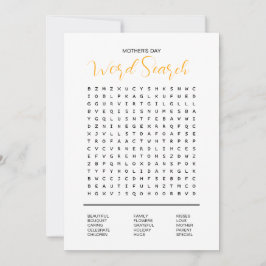 母の日の単語検索 招待状