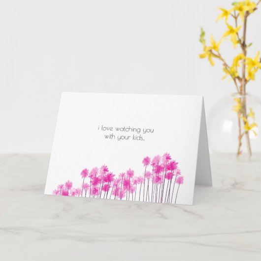 母の日の友人IIを見るのが大好き カード (黄色い花)