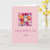 母の日の叔母のバラカード カード (黄色い花)
