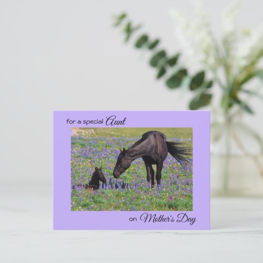 母の日の叔母マーレとフォーアル写真 ポストカード (スタンド正面)