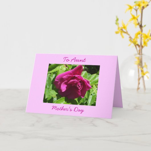 母の日の叔母 カード (黄色い花)