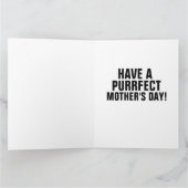 母の日の可愛い白猫のグリーティングカード カード (内部)