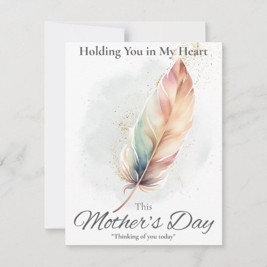 母の日の同情カード – 羽 (正面)