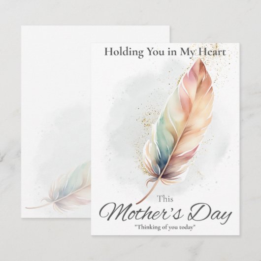 母の日の同情カード – 羽 (正面/裏面)