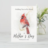 母の日の同情カード – （鳥）ショウジョウコウカンチョウ鳥 (スタンド正面)