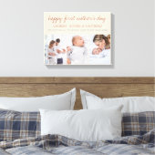 母の日の名前3フォトクリーム キャンバスプリント (インサイチュ (寝室))
