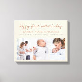 母の日の名前3フォトクリーム キャンバスプリント (正面)