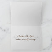 母の日の名言付き折りたたみグリーティングカード カード (内部)