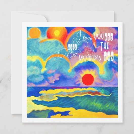 母の日の夕焼け カード (正面)