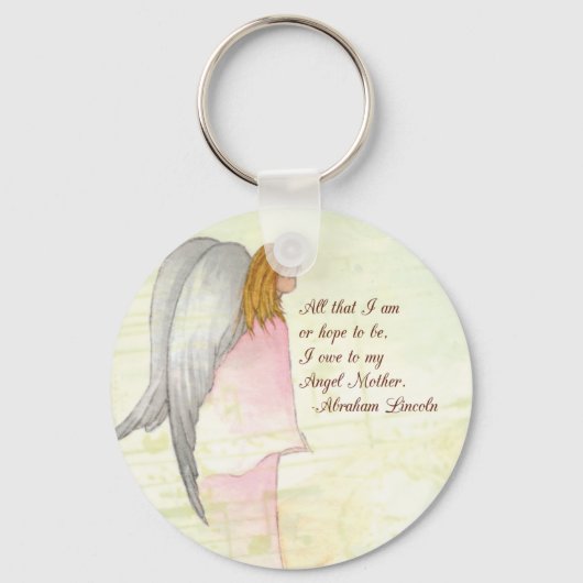 母の日の天使の宗教 キーホルダー (正面)