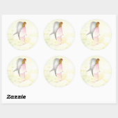 母の日の天使の宗教 ラウンドシール (シート)