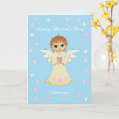 母の日の天使の恵み カード (黄色い花)