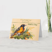 母の日の夫から妻へのオリオールの愛 カード (正面)