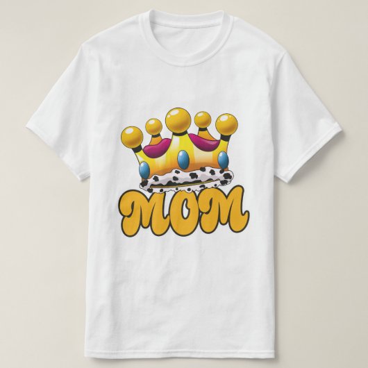 母の日の女王の王冠 Tシャツ (デザイン正面)
